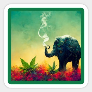 Pachyderm Power - with added weed Sticker